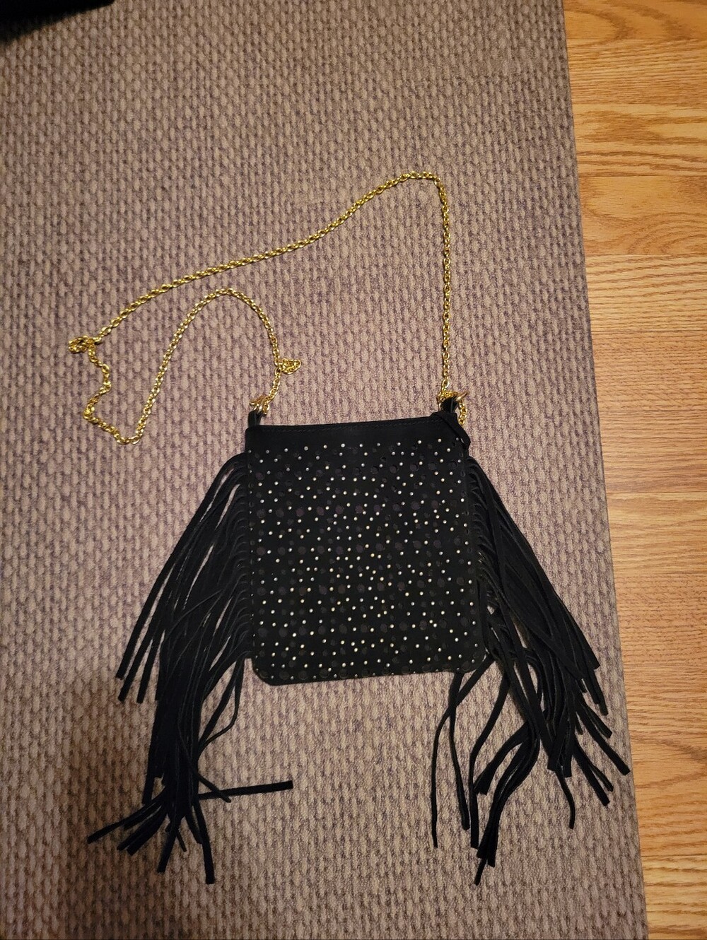 Mossimo Black Fringe Crossbody Bag